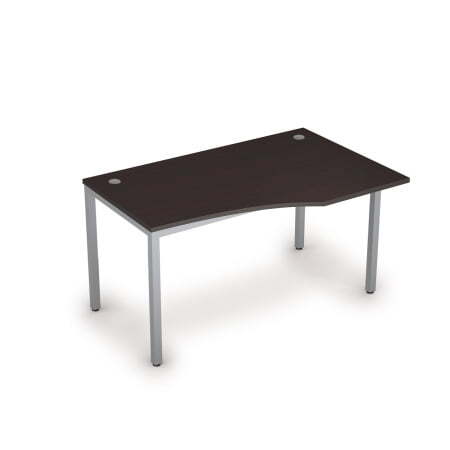 6М.023 Стол криволинейн.прав. (1400x900x750) (Венге/Алюминий матовый)