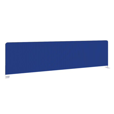 Экран тканевый боковой L1475мм Б.ТЭКР-147 1475x22x390 (Синий/Белый металл)