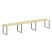 Рабочая станция Metal System Style БО.СМ-3.3 4200x720x750 (Дуб Наварра/Серый металл)