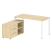 Рабочая станция с опорной тумбой левая Metal System Style БП.РС-СТС-2.3 Л 1500x1520x750 (Дуб Наварра/Серый металл)