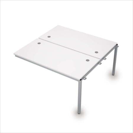 6МБС.279 Сдвоенные бенч-системы, средний модуль (1400x1435x750) (Белый/Алюминий матовый)