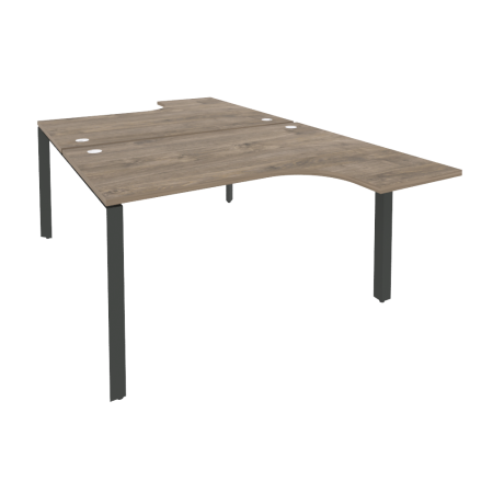 Рабочая станция на П-образном м/к Onix O.MP-D.SA-3 1380x2395x750 (Тиквуд Темный/Черный металл)