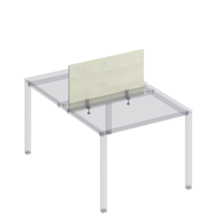 Экран настл. фронт. с кроншт. для рабочей станции 100 на мет. каркасе КФ Комфорт КФ К.845 850x450x18 (Дуб шамони светлыйСерый)