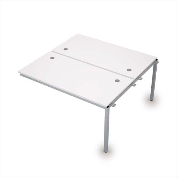 6МБС.279 Сдвоенные бенч-системы, средний модуль (1400x1435x750) (Белый/Алюминий матовый)