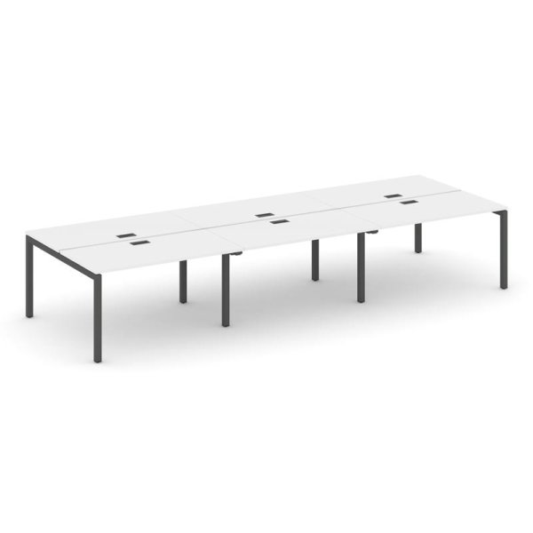 Рабочая станция 2-х сторонняя SN-5P.DRS-062 (3540х1232х750) (Белый/Металл Антрацит)