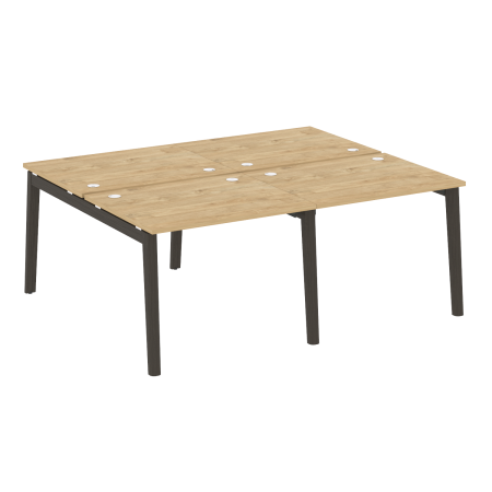 Рабочая станция на деревянных опорах Onix Wood OW.D.RS-4.1.8 1960x1635x750 (Тиквуд Светлый/Дуб Темный)