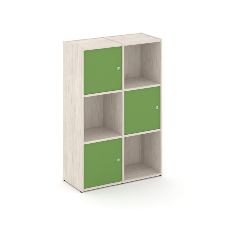 Стеллаж Locker Plus LK.K-002 798x350x1203 (Денвер Светлый | Зеленый)