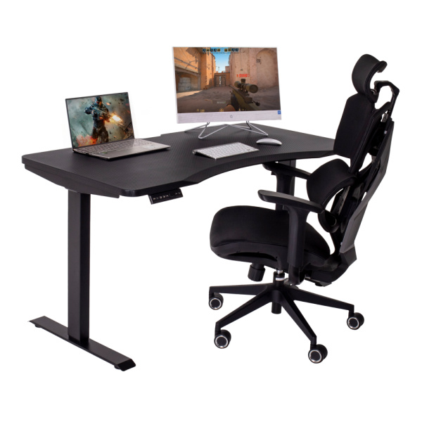 Стол c электроприводом LA-T33- E5A (1200x700x700-1200) (Черный карбон | Черный)