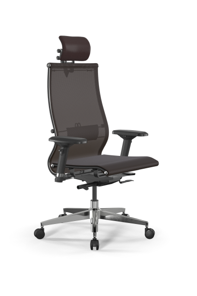 Кресло для руководителя Метта SynchroSit 10 L2-107D - TV /Km00/Nb00/D04P/H3mL-3D(M24.B22.G18.W03) (Коричневый)