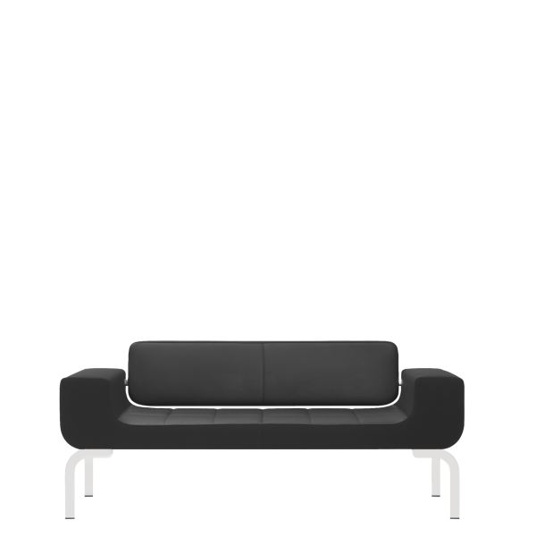 Диван офисный Болд (V-31) 2-х местный (Черный)