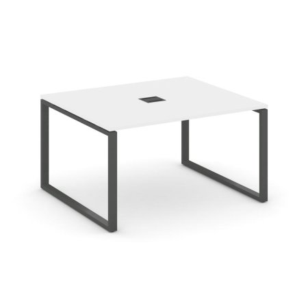 Стол переговорный SN-6O.SPRG-032 (1180х1180х750) (Белый/Металл Антрацит)