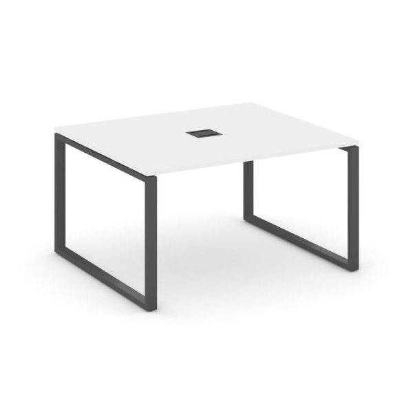 Стол переговорный SN-6O.SPRG-032 (1180х1180х750) (Белый/Металл Антрацит)