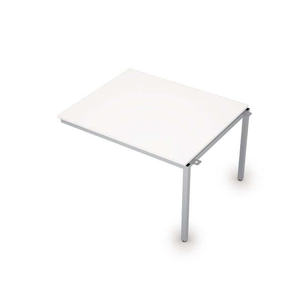 6МПС.002 Бенч-системы для переговорных столов, средний модуль (1200x1000x750) (Белый/Алюминий матовый)