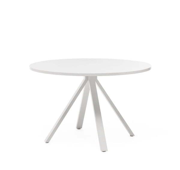 FERMO METAL Стол для переговоров D120 (Белый/Белый металл)