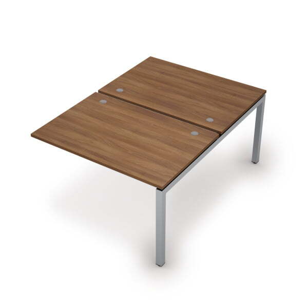 6МБК.5288 Бенч-система на 2 рабочих места, конечный модуль (1200x1635x750) (Шамони темный/Алюминий матовый)