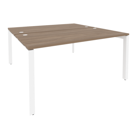 Рабочая станция на П-образном м/к Onix O.MP-D.RS-2.4.8 1580x1635x750 (Дуб Аризона/Белый Металл)