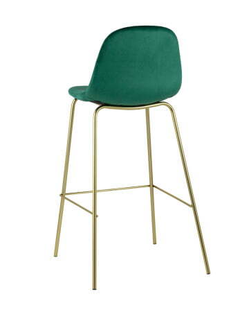 Стул барный Валенсия велюр зеленый золотые ножки (Стул барный Валенсия зеленый)