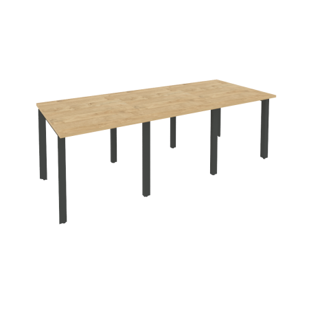 Стол переговорный Onix O.MP-PRG-3.0 2340x980x750 (Тиквуд Светлый/Черный металл)