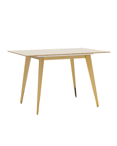 Стол обеденный Ричмонд 120*80 охра стеклянный (Стол обеденный Ричмонд охра)