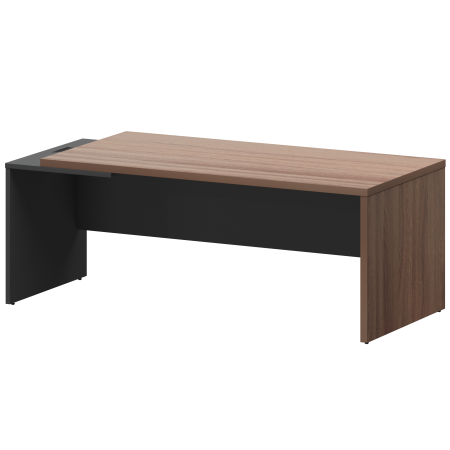 Стол руководителя левый Кортез KZ-20L 2000x900x750 (Темный шимо/Графит)