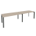 Рабочая станция на П-образном м/к Onix O.MP-RS-2.4.8 3160x800x750 (Тиквуд Темный/Белый Металл)