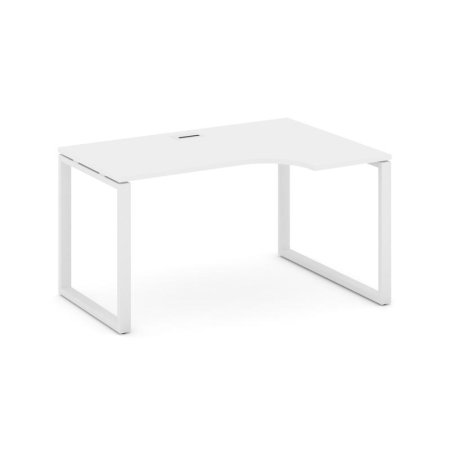 Стол рабочий эргономичный SN-6O.SPA-011(R) (1380х700/980х750) (Белый/Металл Белый)