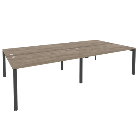 Рабочая станция на П-образном м/к Onix O.MP-D.RS-4.4.8 3160x1635x750 (Тиквуд Темный/Черный металл)