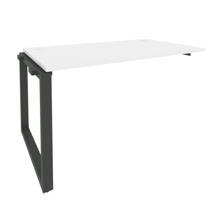 Наборный элемент рабочей станции на О-образном м/к Onix O.MO-1.NRS-3.8 1380x800x750 (Белый Бриллиант/Черный металл)
