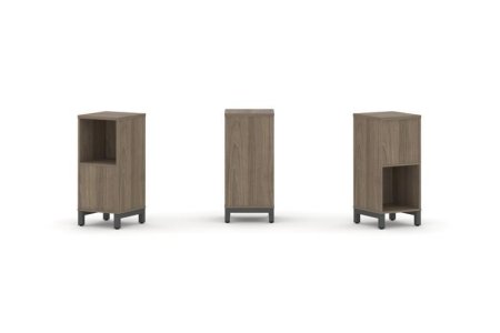 Набор стеллажа 2-х сторонний, 2 яруса SN.NSD-211 (387х400х881) (Вяз Благородный/Металл Антрацит)