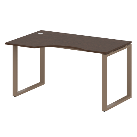 Стол криволинейный левый Metal System Style БО.СА-2 Л 1400x900x750 (Венге Цаво/Мокко металл)