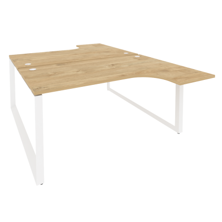 Рабочая станция на О-образном м/к Onix O.MO-D.SA-4 1580x2395x750 (Тиквуд Светлый/Белый Металл)