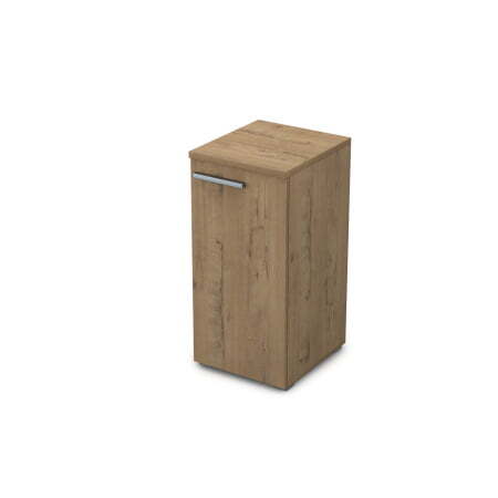 9П.023.1 Пенал низкий (400x450x845) (Teakwood)