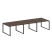 Переговорный стол 3 столешницы Metal System Style БО.ПРГ-3.2 3600x1235x750 (Дуб Наварра/Серый металл)