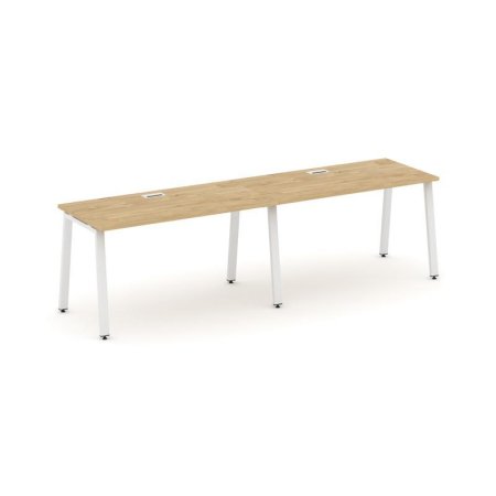 Рабочая станция 1 сторонняя SN-6A.ORS-003 (2760х600х750) (Тиквуд Светлый/Металл Белый)
