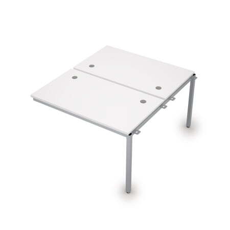 6МБС.278 Сдвоенные бенч-системы, средний модуль (1200x1435x750) (Белый/Алюминий матовый)