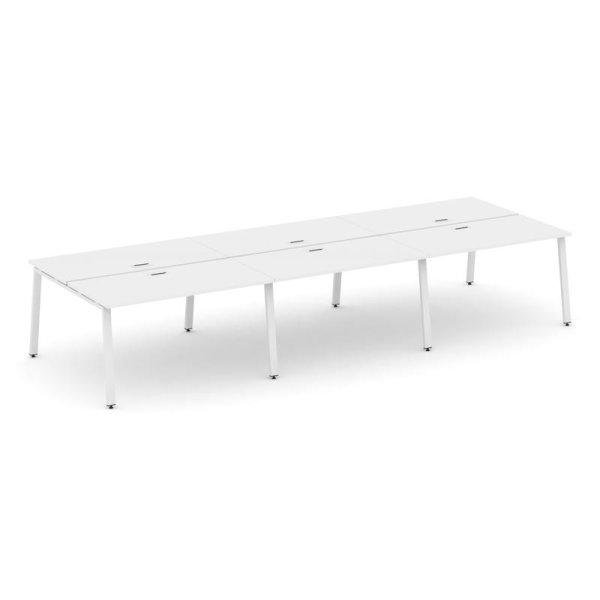 Рабочая станция 2-х сторонняя SN-6A.DRS-081 (2940х1632х750) (Белый/Металл Белый)