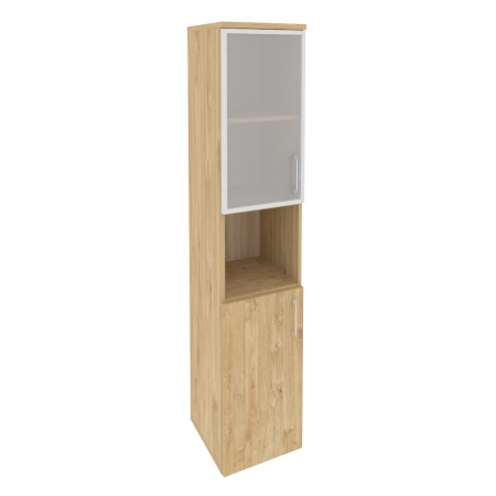 Шкаф высокий узкий левый Onix O.SU-1.4RL 400x420x1977 (Тиквуд Светлый)