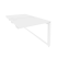 Стол-приставка двойной на О-образном м/к к опорным элем. Onix O.MO-D.SPR-1.8 980x1635x750 (Тиквуд Темный/Белый Металл)