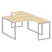 Рабочая станция криволинейная Metal System Style БО.РАС-СА-2.3 1400x2435x750 (Дуб Наварра/Серый металл)