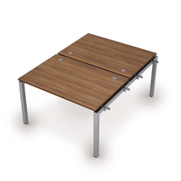 6МБН.5288 Бенч-система на 2 рабочих места, начальный модуль (1200x1635x750) (Шамони темный/Алюминий матовый)