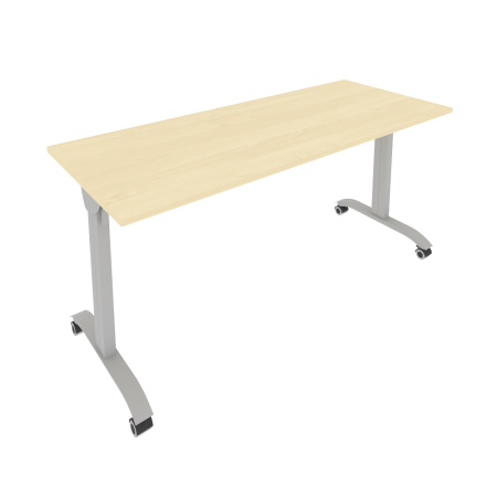 Стол складной мобильный Mobile system СМ-6 1600x650x757 (Клен/Серый металл)