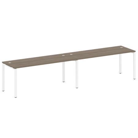 Рабочая станция на 2 раб.места Metal System Style БП.СМ-2.5 3600x720x750 (Вяз/Белый металл)