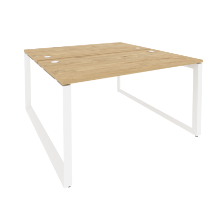 Рабочая станция на О-образном м/к Onix O.MO-D.RS-2.3.7 1380x1475x750 (Тиквуд Светлый/Белый Металл)