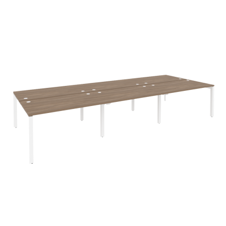 Рабочая станция на П-образном м/к Onix O.MP-D.RS-6.3.8 4140x1635x750 (Дуб Аризона/Белый Металл)