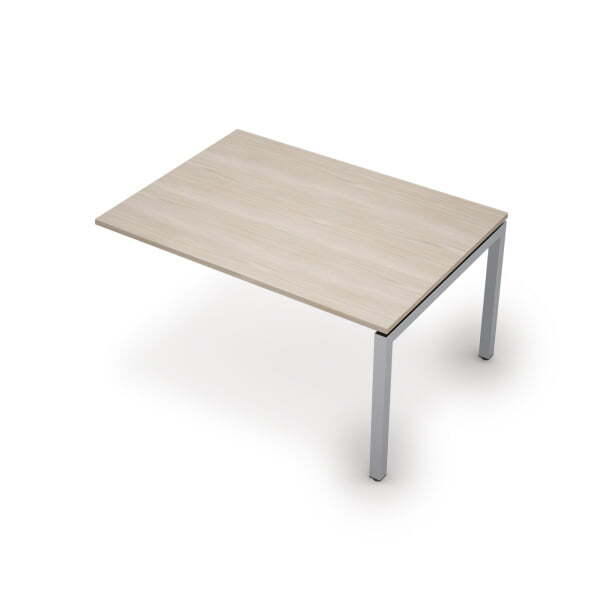 6МПК.503 Бенч-система для переговорных столов, конечный модуль (1400x1000x750) (Шамони светлый/Алюминий матовый)