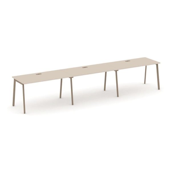 Рабочая станция 3 места ES.RS-3.3-LP (4140х730х750) (Капучино/Металл Латте)