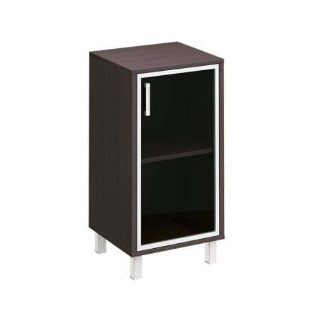 Шкаф для документов правый, дверь в алюминиевой раме Борн B 411-814 480x450x940 (Венге)