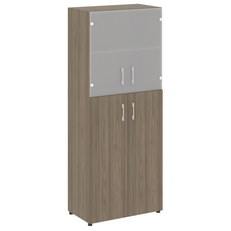 Шкаф комбинированный со стеклом нужен топ LT.ST 1.7 800x450x1990 (Вяз Благородный)