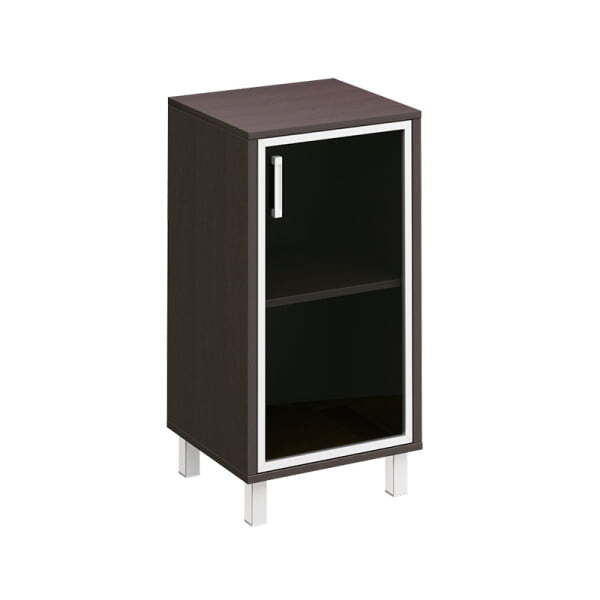 Шкаф для документов правый, дверь в алюминиевой раме Борн B 411-814 480x450x940 (Венге)