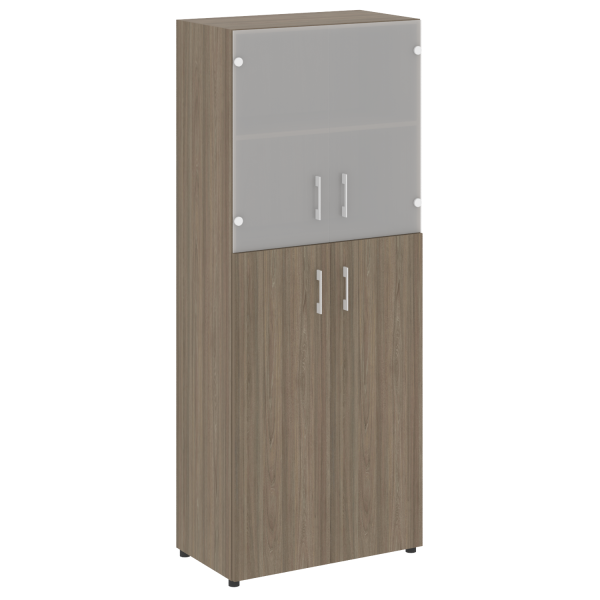 Шкаф комбинированный со стеклом нужен топ LT.ST 1.7 800x450x1990 (Вяз Благородный)